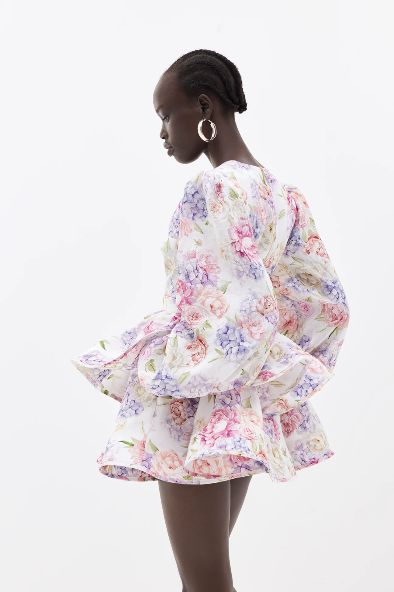 Yesmina | A-lijn Korte zomerjurk met Ballonmouwen - Afbeelding 4