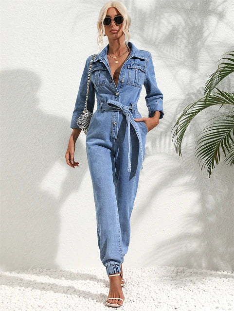 Regina | Denim Jumpsuit voor Dames - Afbeelding 2