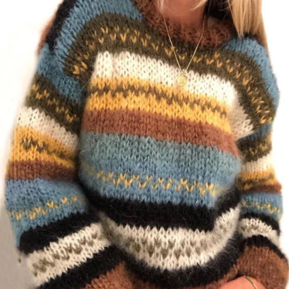 Dames Gebreide Trui met Strepen