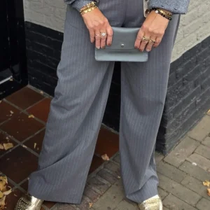 Esqualo Trousers drawstrings pinstripe F25.10548 Grey Melange