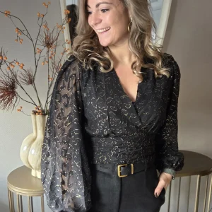 Blouse Veerle black/gold 5369