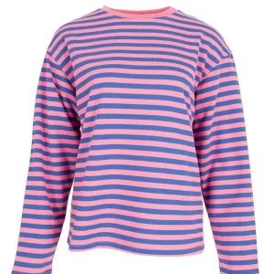 Sweater Zenia stripe blue/fuchsia
