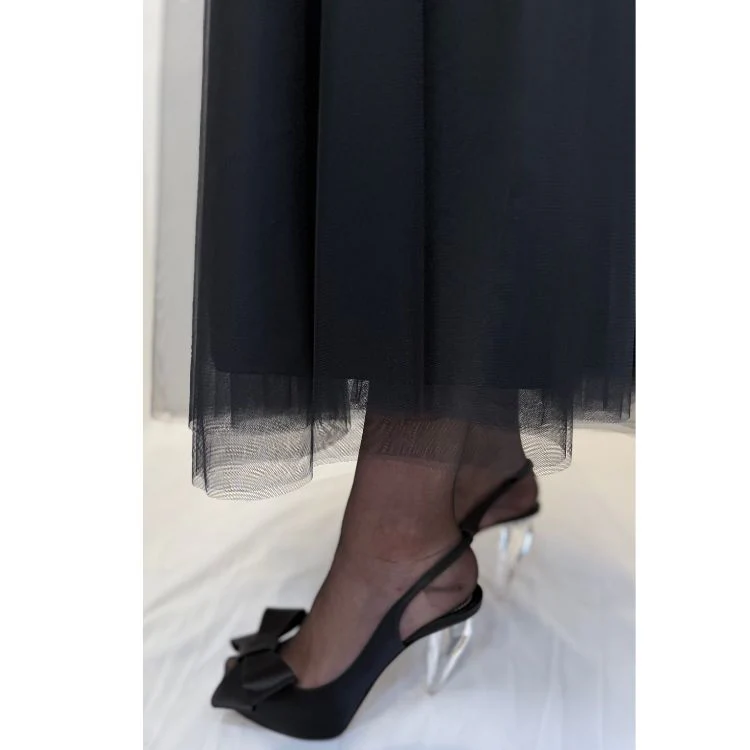 Zwarte Tulle Rok Maxi – Elegant & Feestelijk - Afbeelding 3