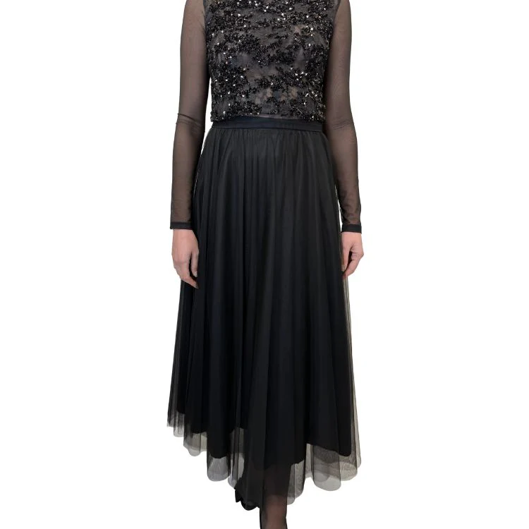 Zwarte Tulle Rok Maxi – Elegant & Feestelijk - Afbeelding 4