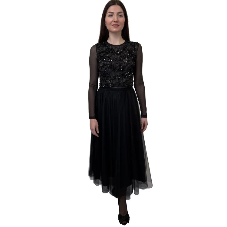 Zwarte Tulle Rok Maxi – Elegant & Feestelijk - Afbeelding 2