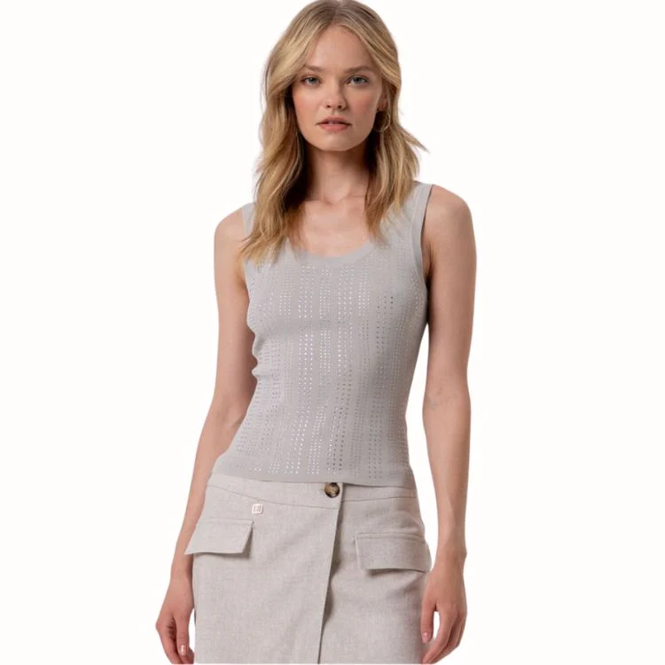 Embellished Knitted Tank Top Viscose Blend - Afbeelding 4