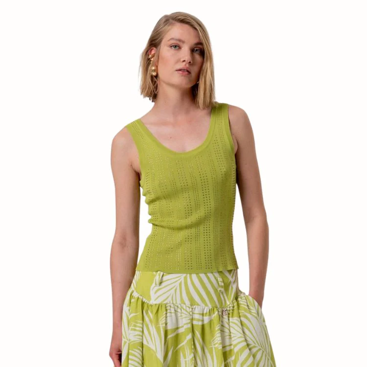 Embellished Knitted Tank Top Viscose Blend - Afbeelding 5