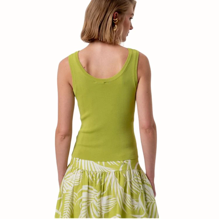 Embellished Knitted Tank Top Viscose Blend - Afbeelding 7