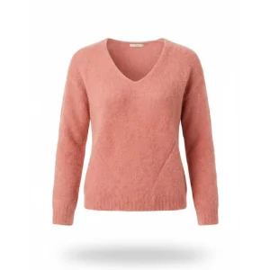 V-hals Trui Peach Puff – Alpaca & Virgin Wool | Made in Italy