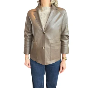 Chestnut Leren Blazer – Reversible | The Jackie Leathers Asti Italië