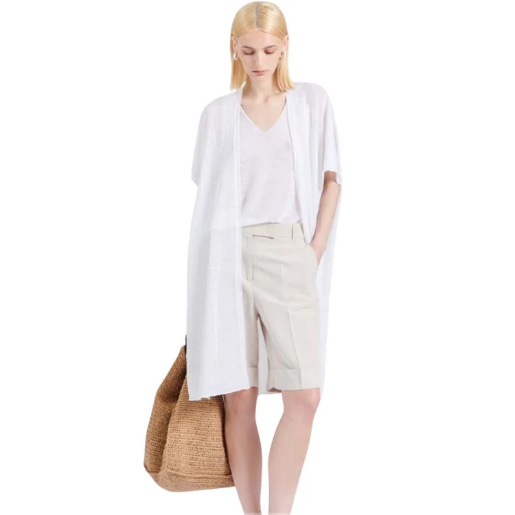 Beige Bermuda Shorts – Viscose & Linnen | Blue Bianco Milano Made in Italy - Afbeelding 2