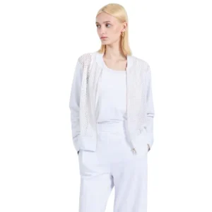 Wit Vest met Gebreide Voorkant – Katoen Blend | Blue Bianco Milano Made in Italy