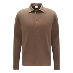 A Trip In The Bag Pique Overhemd Taupe - Match Laren
