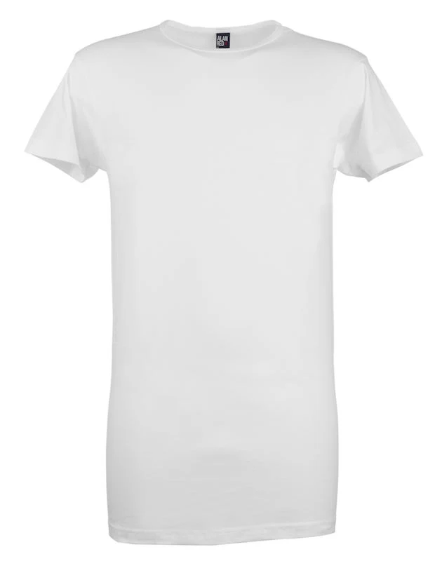 Alan Red Heren T-shirt Derby Extra Long Wit Ronde Hals Hoog 2-Pack - Afbeelding 2