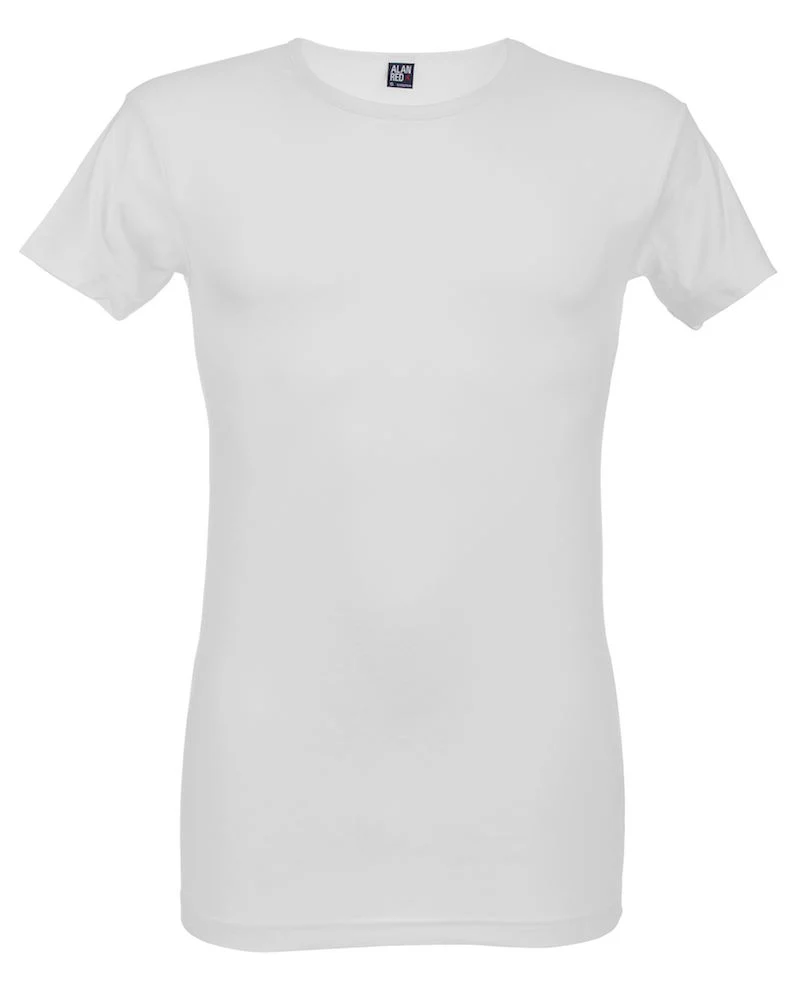 Alan Red Heren T-shirt Ottawa Wit Ronde Hals Stretch 2-Pack - Afbeelding 2