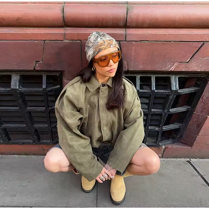 Fabiane | Elegante Suède Leren Jas voor Dames – Trendy & Stijlvol - Afbeelding 9