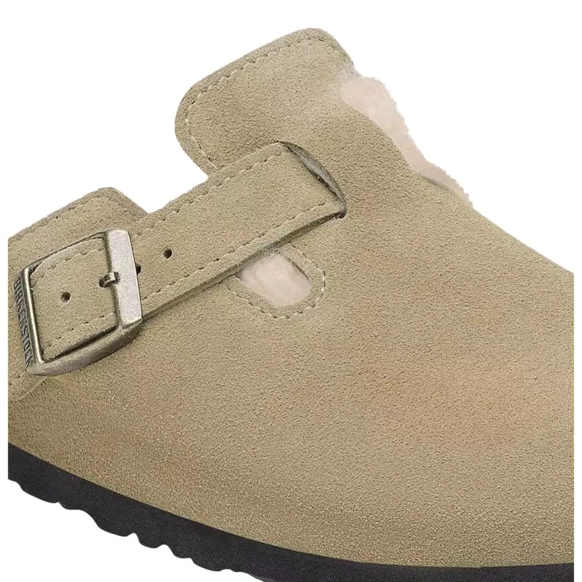 Birkenstock Boston Suede Lamswol Taupe - Match Laren - Afbeelding 5