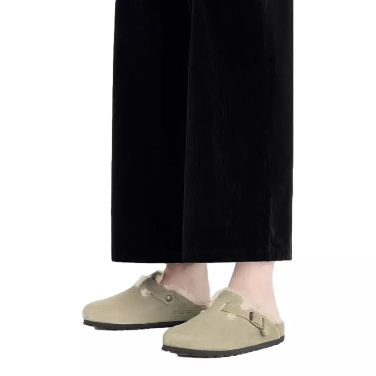 Birkenstock Boston Suede Lamswol Taupe - Match Laren - Afbeelding 6