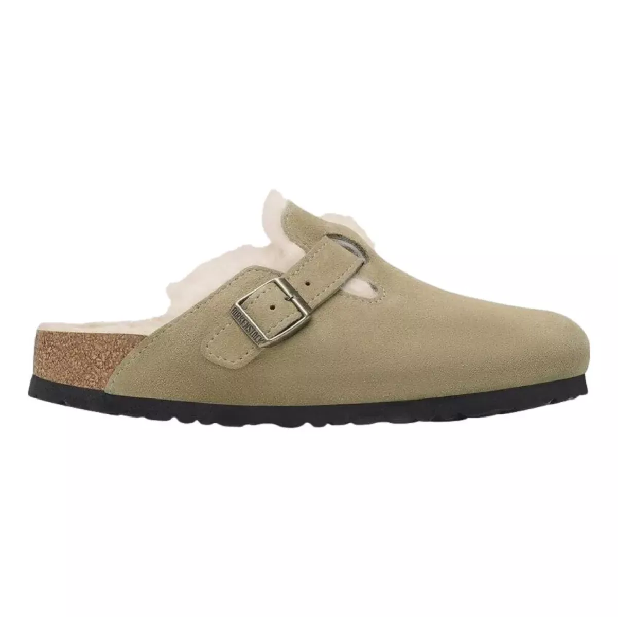 Birkenstock Boston Suede Lamswol Taupe - Match Laren - Afbeelding 2