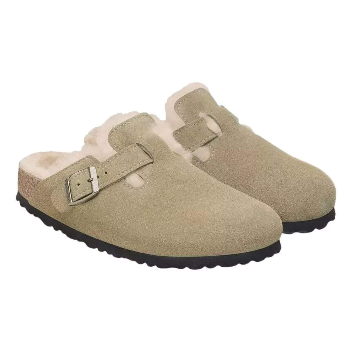 Birkenstock Boston Suede Lamswol Taupe - Match Laren - Afbeelding 7
