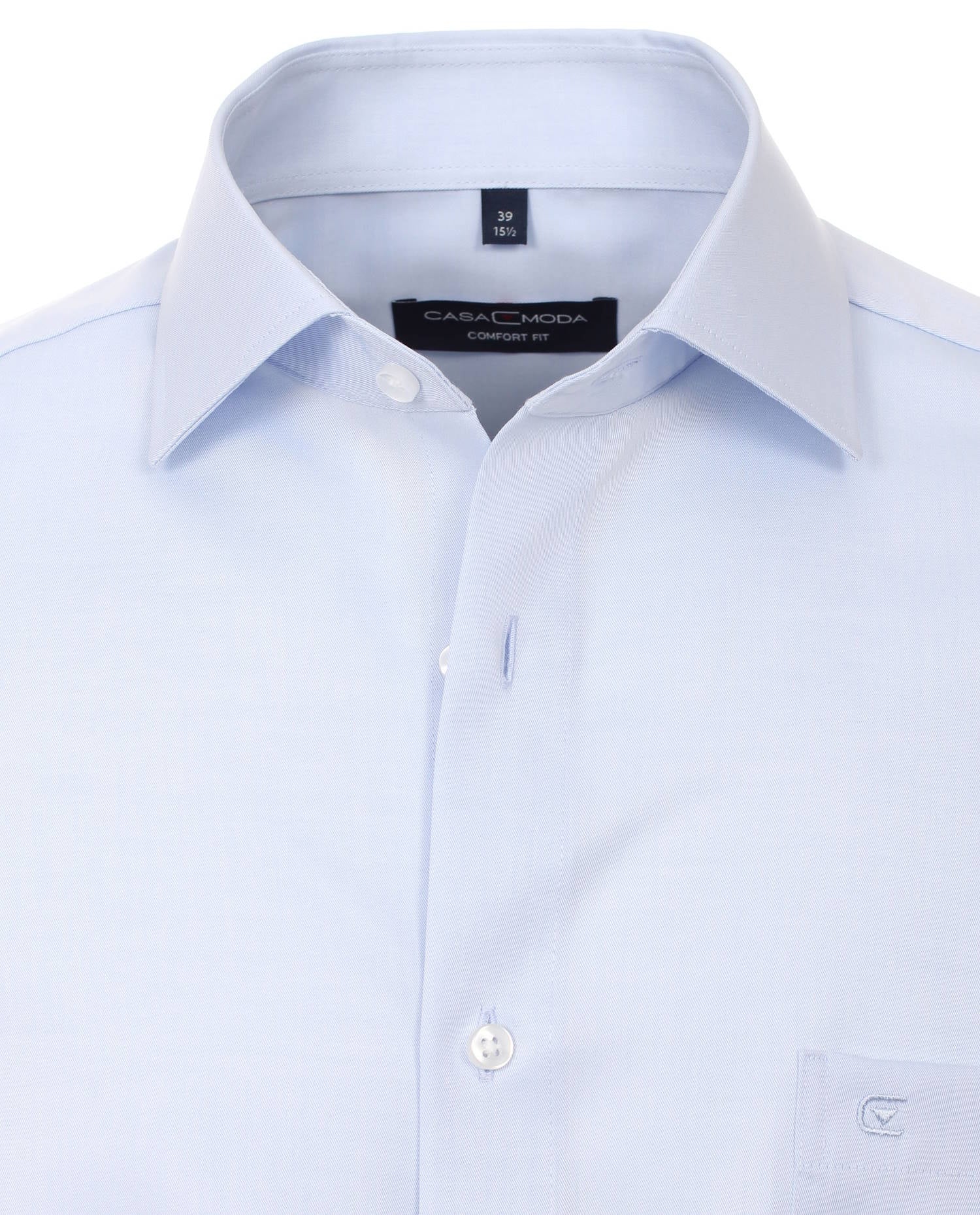 Casa Moda Heren Overhemd Lichtblauw Twill Comfort Fit ML7 - Afbeelding 5