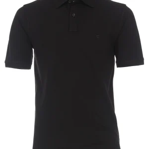 Casa Moda Heren Polo Shirt Zwart Casual Fit