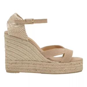 Castañer Sandalen Met Sleehak Zandkleur - Match Laren