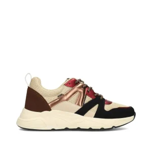 Posh dames sneakers Carocel Sand/black/beige/chestnut C18582X9PSH47