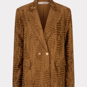 Esqualo Blazer animal jacquard F25.04505 olive