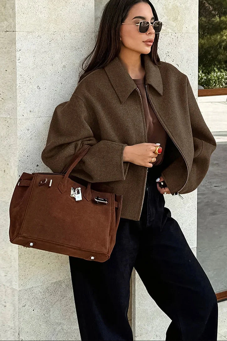 Bryana | Cropped Wollen Jas voor Dames – Stijlvol & Modern Design - Afbeelding 6