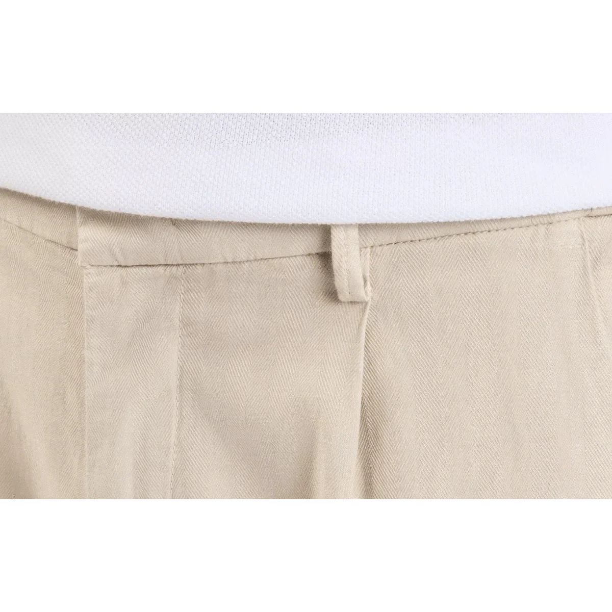 Fay Broek In Stretch Gabardine Zand - Match Laren - Afbeelding 6