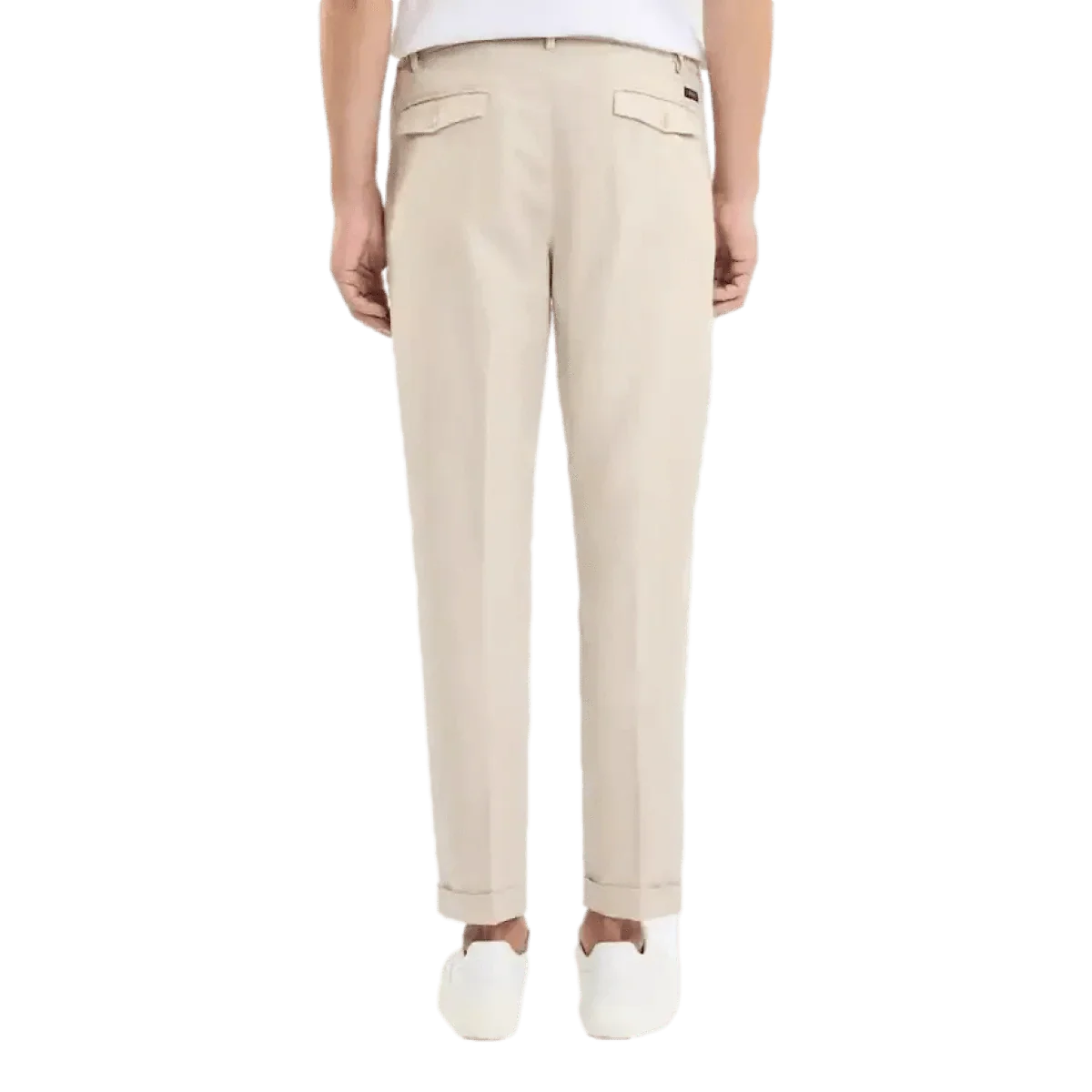 Fay Broek In Stretch Gabardine Zand - Match Laren - Afbeelding 4