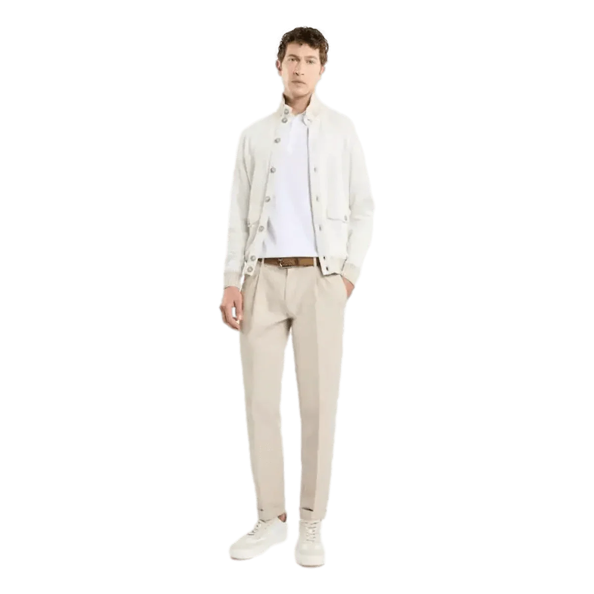 Fay Broek In Stretch Gabardine Zand - Match Laren - Afbeelding 5