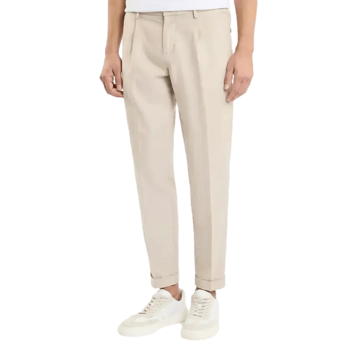 Fay Broek In Stretch Gabardine Zand - Match Laren - Afbeelding 3