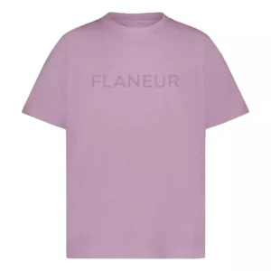 Flaneur Tonal Logo T-Shirt Mauve - Match Laren