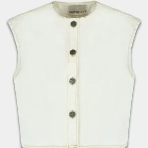 Haper and Yve GILLY gilet ecru