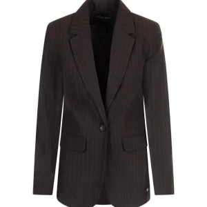 Elvira Blazer Madde Stripe Chocolate