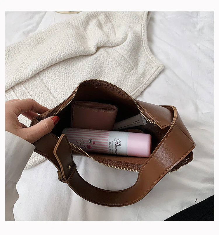 Puk | Minimalistische Schoudertas van Vegan Leer - Afbeelding 9