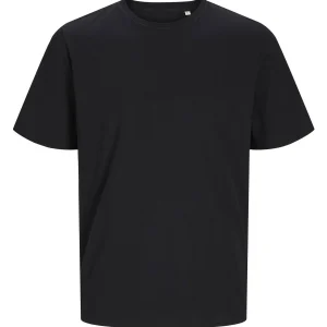 Jack & Jones Heren T-shirt Zwart Ronde Hals Organisch Katoen