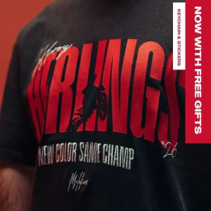 Malelions x Jeffrey Herlings Limited Red Herlings T-Shirt | Acid Wash