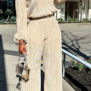 Mandy | Tweedelige Plissé Set