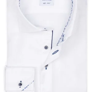 R2 Amsterdam Heren Overhemd Wit Twill Modern Fit