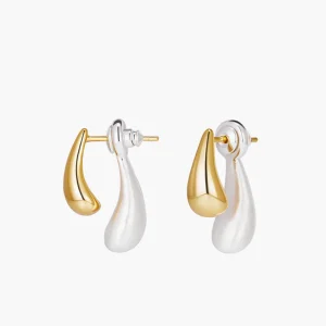 Lente | Tweekleurige Waterdruppel Oorbellen