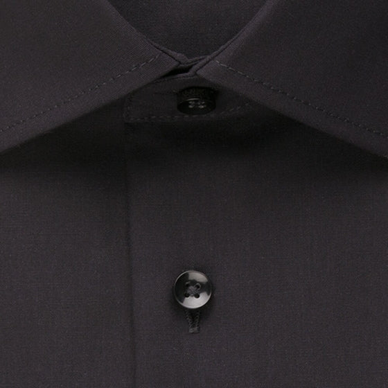 Seidensticker Heren Overhemd Zwart Poplin Kent Slim Fit ML7 Extra Lang - Afbeelding 3