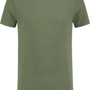 ShirtsofCotton Heren T-shirt Donkergroen Basic Round