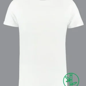 ShirtsofCotton Heren T-shirt Wit Bamboe Basic Round 2-Pack