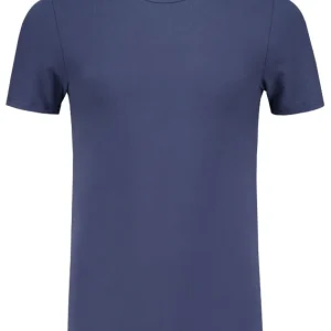 ShirtsofCotton Heren T-shirt Navy Basic Round 2-Pack