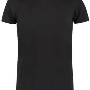 ShirtsofCotton Heren T-shirt Zwart Basic Round 2-Pack