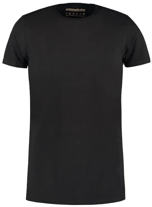 ShirtsofCotton Heren T-shirt Zwart Basic Round 2-Pack