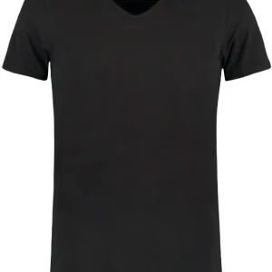 ShirtsofCotton Heren T-shirt Zwart Diepe V-hals 2-Pack